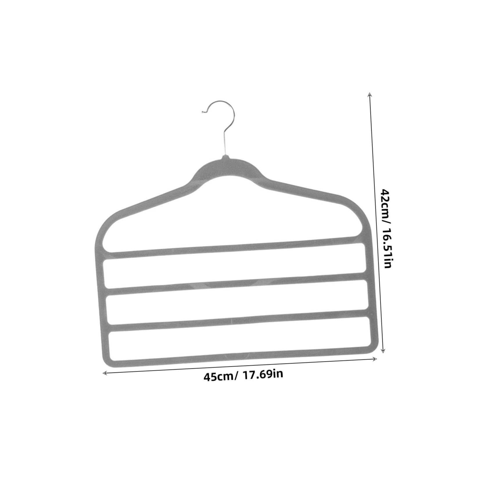 SOIMISS Perchas de Piezas 10 Que Paquete de Terciopelo Antideslizante Ahorran Espacio Acabado Multifunción Colgar para Pantalones Ropa y Accesorios