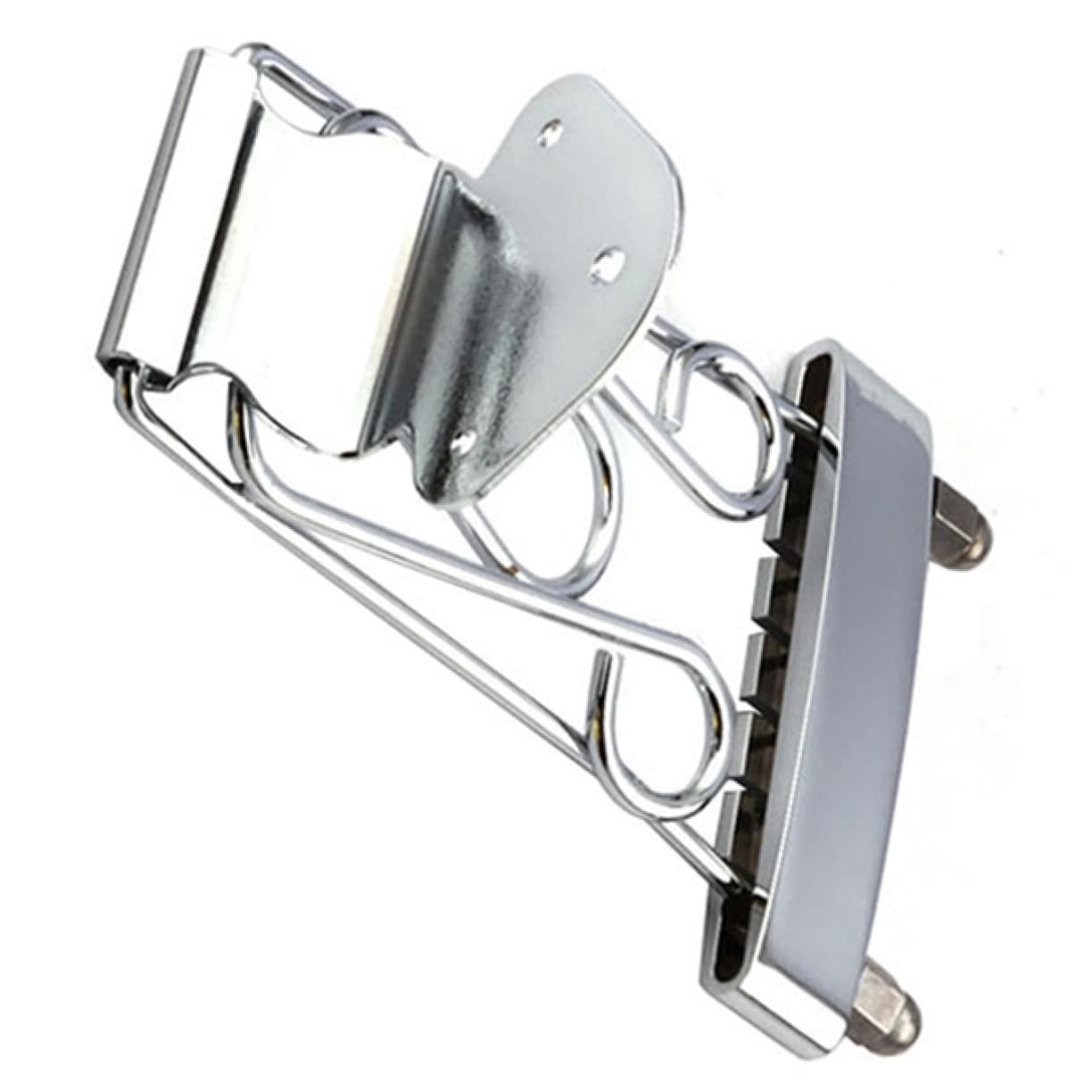 HEMOTON Guitar Bridge Tailpiece for 6-string Electric Guitars Silver Chrome Plated Design