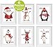 Produktbild ArtUp.de Poster-Set Weihnachten mit 6 hübschen Motiven DIN A4 - lustige fröhliche Weihnachtsdeko - Dekoration Wohnzimmer Kinderzimmer Küche - Kunstdrucke ohne Rahmen
