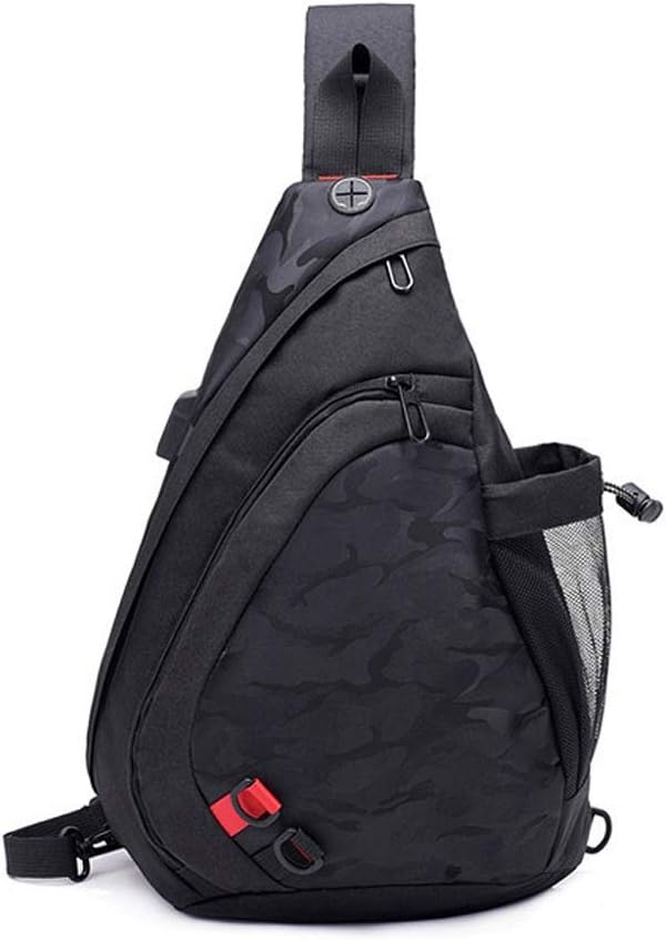 Camouflage Men's Chest Bag Shoulder Bag Men's Casual Sports Messenger Bag Shoulder Bag Men's Bag Outdoor Headphone Backpack