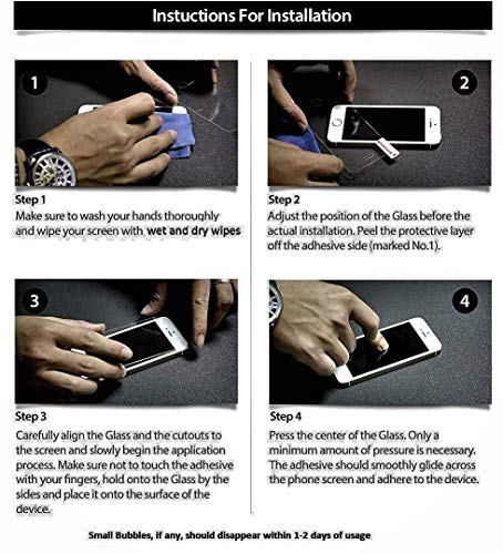 Image of (Black edge to edge Coverage Tempered glass screen protector for Iphone 6 / Iphone 6S
