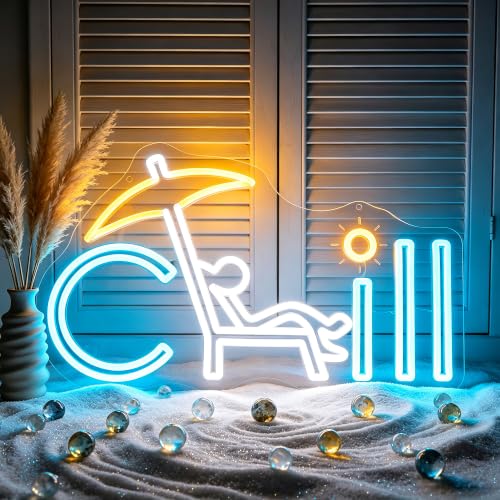 Image of Chill Neon Sign for Wall Decor Dimmable Led Neon Lights Signs