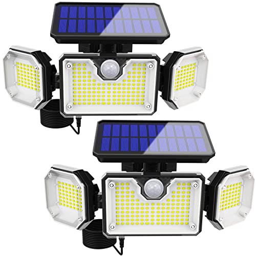 Solar Lights Outdoor Motion Sensor LED Solar Powered Flood Lights 270°Wide-Angle Adjustable Solar Security Light with 3 Lighting Modes Separate IP65 Waterproof for Porch Patio Garage Yard (2 Pack) Solar Lights Outdoor Motion Sensor LED Solar Powered Flood Lights 270°Wide-Angle Adjustable Solar Security Light with 3 Lighting Modes Separate IP65 Waterproof for Porch Patio Garage Yard (2 Pack)