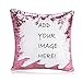 Cuscino personalizzato con paillettes, Cuscino personalizzabile personalizzato, Cuscino fotografico personalizzato per animali domestici, Regali personalizzati 15.75x15.75 pollici