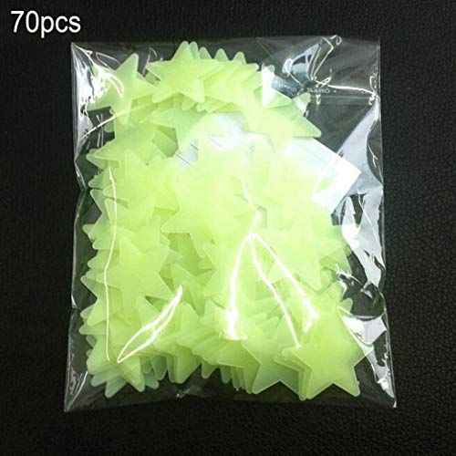 70PCS Star Wall Sticker Fluorescent Kids Bedroom Ceiling Star Wall Stickers