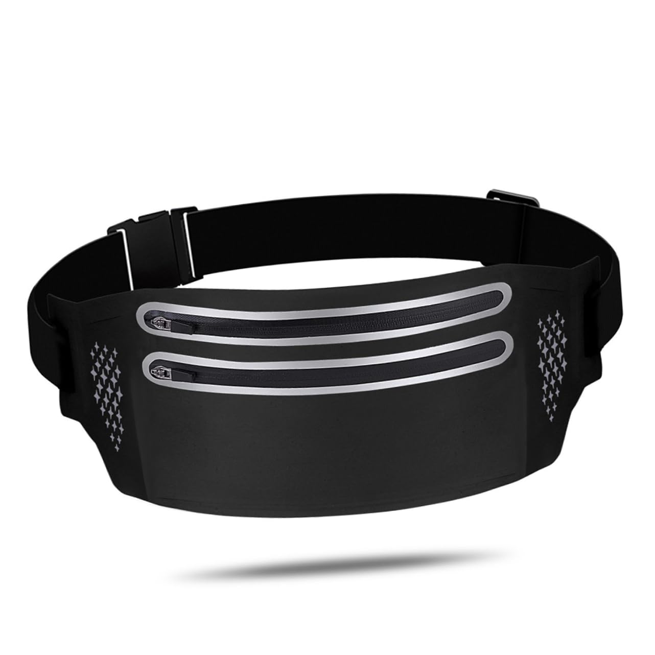 VANZACK 3stücke Slim Waist Pack Für Sport Und Outdoor-aktivitäten wasserdichte Handy-Tasche Mit Doppelreißverschluss Und Kopfhörerloch Verstellbarer Hüftgurt Für Joggen Radfahren
