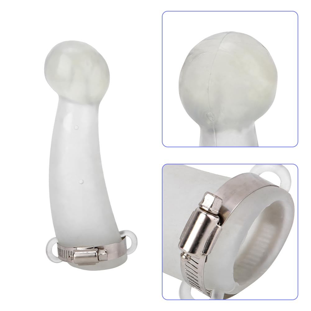 Protecteurs de corne de vache, 1 paire de protections de corne de veau en silicone à coins ronds avec cerceaux de protection élastiques et flexibles résistant à la chaleur pour bovins anti combat