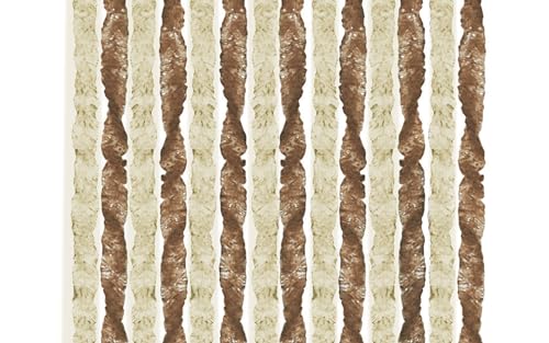 BRUNNER Campingartikel Chenille Vorhang 56 x 185 cm (dunkelbraun/beige braun)