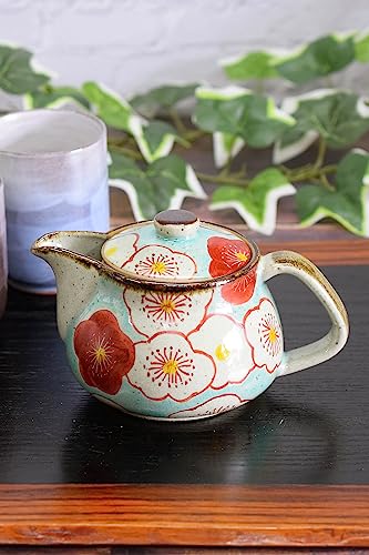 和座の蔵 おしゃれ 和食器 九谷焼 急須 ポット 梅文 茶こし網付 陶器 高級 ブランド 食器 日本製 誕生日プレゼント