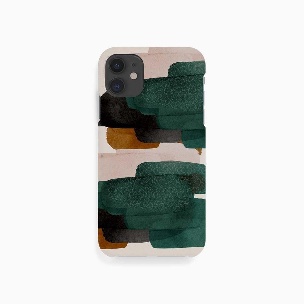 AGood Mobile Phone Case, Compatible iPhone 11, Sustainable Green/Pink Brushstrokes