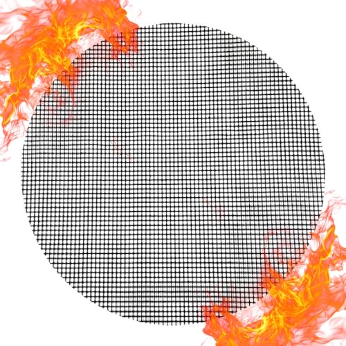 Texas Club BBQ Grillmatte, langlebig, hitzebeständig, antihaftbeschichtet, wiederverwendbare Kochmatte für Grills, 42 cm Durchmesser