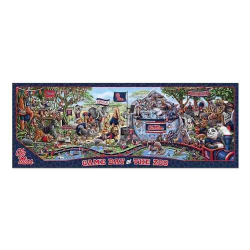 Image of YouTheFan NCAA Mississippi Rebels inchGame Day At The Zoo inch 500 Puzzle