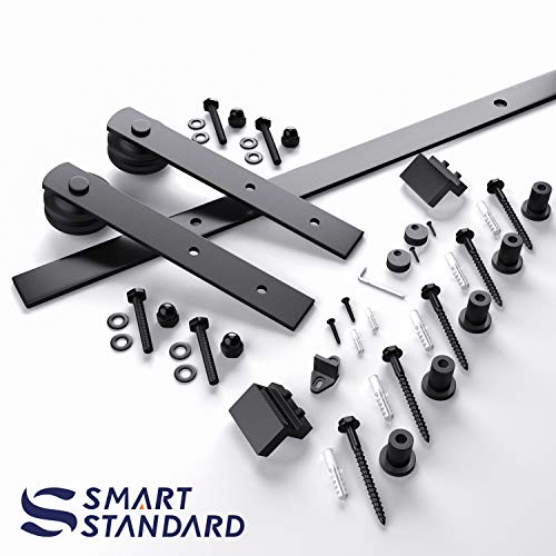 image for SMARTSTANDARD 6ft Barn Door Hardware kit, Barn Door Track, Sliding Doo