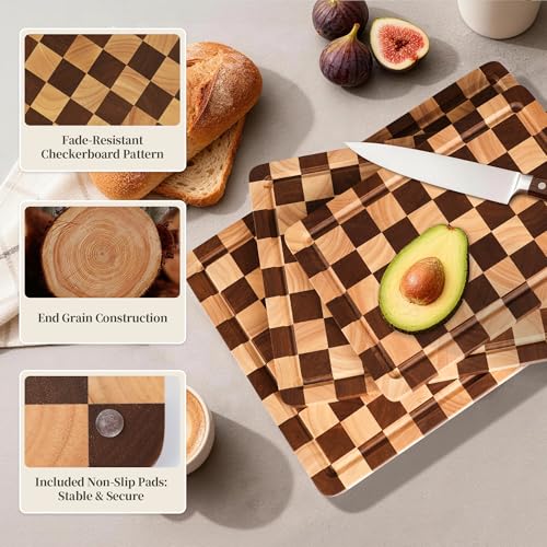 Set de tablas de cortar madera rectangular 3 piezas miniatura 2