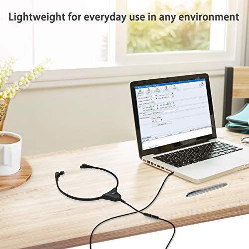 Image of SIMOLIO Wired Transcription Headsets with Microphone & Volume Control,3.5mm