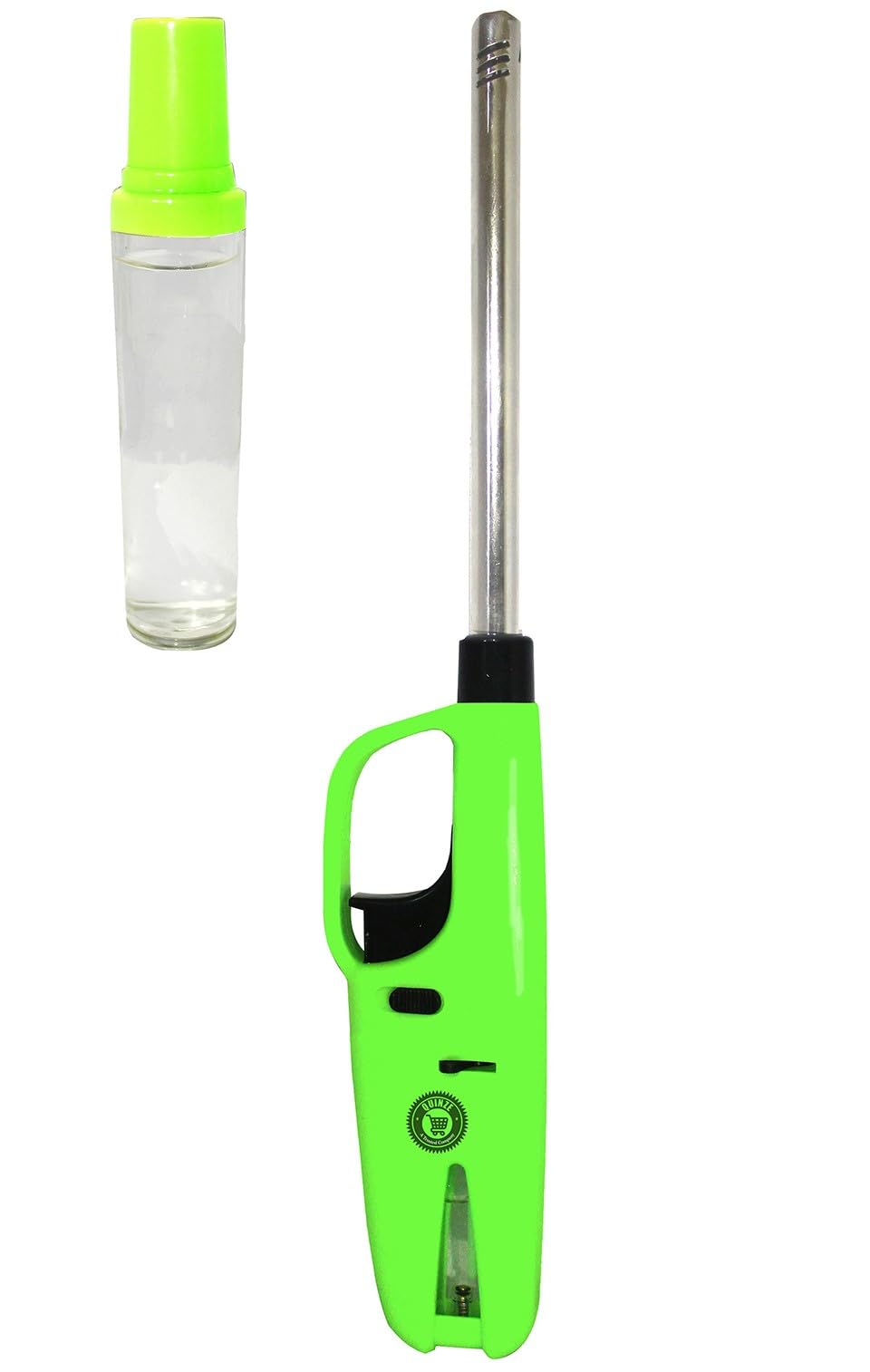 Quinze Stainless Steel Refillable Flame Kitchen Gas Stove Lighter with Adjustable Flame & Child Lock with Refill Bottle, Pack of 1