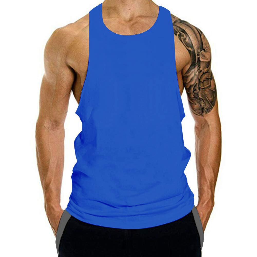 GZXISIMen's Gym Bodybuilding Stringer Tank Top Workout Muscle Cut Shirt Fitness Sleeveless Vest
