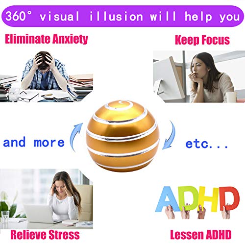 Image of Desk-Kinetic-Toys Cool-Gadgets for Fidget: Cool-Stuff Thing Game Toy for Adult Teen Children Kid, Stress Relief Optical-Illusion Gifts for Office School Home Man Women Christmas Spinning 300 Seconds