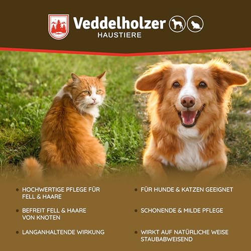 Veddelholzer 500 ml Kokos Fellpflege Hund & Katze. Entfilzungsspray Hunde, Katzen, Welpen, Fell. Katzen Zubehör, Hunde Zubehör, Hundeparfüm, Hunde Accessoires, Katzenpflege, Hundebedarf