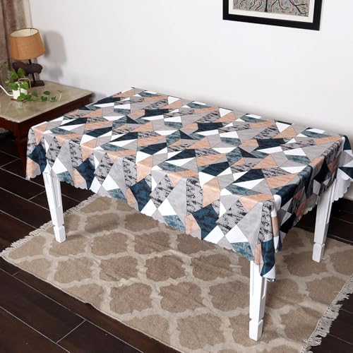 Image of Styleys Dining Table Cover Waterproof with for Kitchen Dining Table Cloth Dust and Oil Repellent (140x220, 1 Table Cover Only, Antique Prism, CTSD3148)