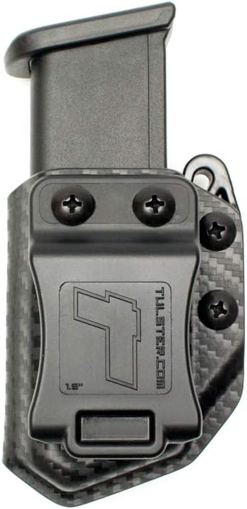 TulsterUniversal 9mm/.40 Double Stack Mag Carrier Echo Carrier IWB/OWB (Black Carbon Fiber)