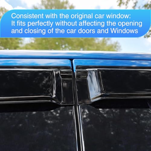 Image of Nilight Window Rain Guards for Ford Focus Sedan 2012-2018, Tape-On, 4PCS | Smoke Wind Deflectors for 4-Door Sedan, Not for Hatchback, Helps Reduce Rain, Wind Noise and Sun Glare