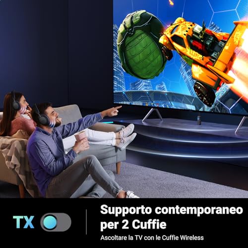 UGREEN Adattatore Bluetooth 5.2 Trasmettitore e Ricevitore 2 in 1 Audio con Microfono Integrato Jack per Auto Altoparlanti TV Cuffie - Immagine 4