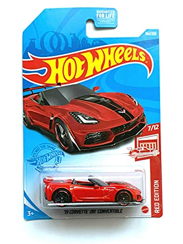 DieCast Hotwheels '19 Corvette ZR1 Convertible 7/12 [Red Edition] 134/250