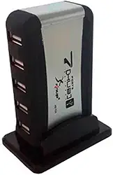 EXTENSÃO DE TOMADA HUB USB COM FONTE COM 7 ENTRADAS BENJAMIM AUXILIAR MULTIPLICADOR DUPLICADOR DE USB BIVOLT