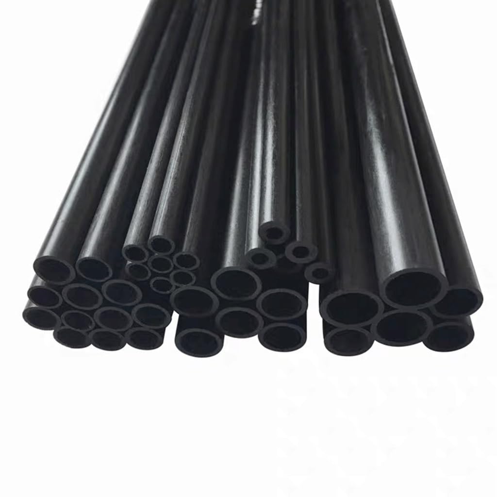 Tube en fibre de verre noir - creux, haute résistance, longueur 500 mm (4 pièces)(6x3x500mm)