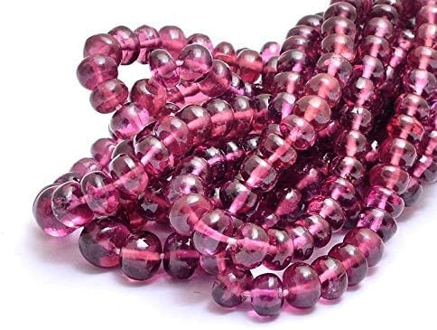 Kashish kamienie szlachetne i klejnoty AAA + granat rodolitowy, gładkie koraliki 3-5 mm, koraliki podziałki, plaża, naturalny rodolit, półszlachetny kamień koraliki do biżuterii, tkaniny, rodonitu