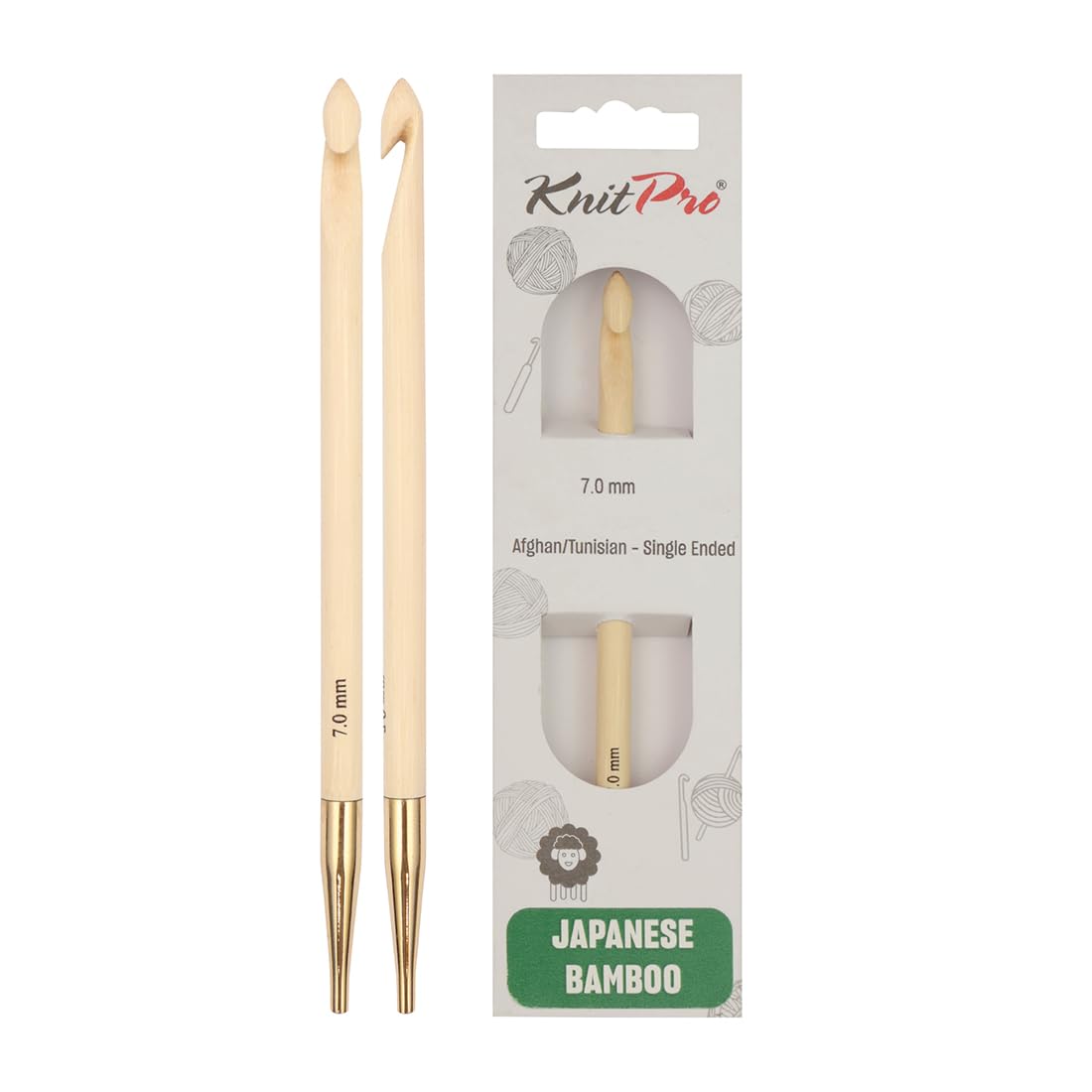 KnitPro Bamboo Afghan/Tunisian Crochet Hook | 7.00mm