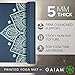 Gaiam Yoga Mat Premium Print Non Slip Exercise & Fitness Mat for All Types of Yoga, Pilates & Floor Workouts, Indigo Sundial, 5mm