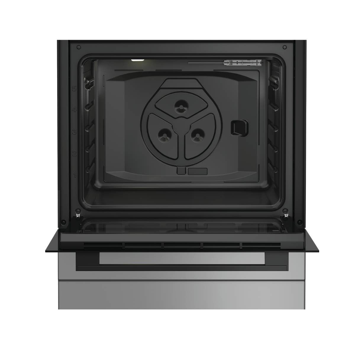 Indesit I6G3PMS Cucina A Gas, 60 Cm, 4 Fuochi, Forno Elettrico Con Grill, 73 Litri, Click&Clean, Steam&Clean, Timer, Colore Acciaio Inox, Classe Energetica A