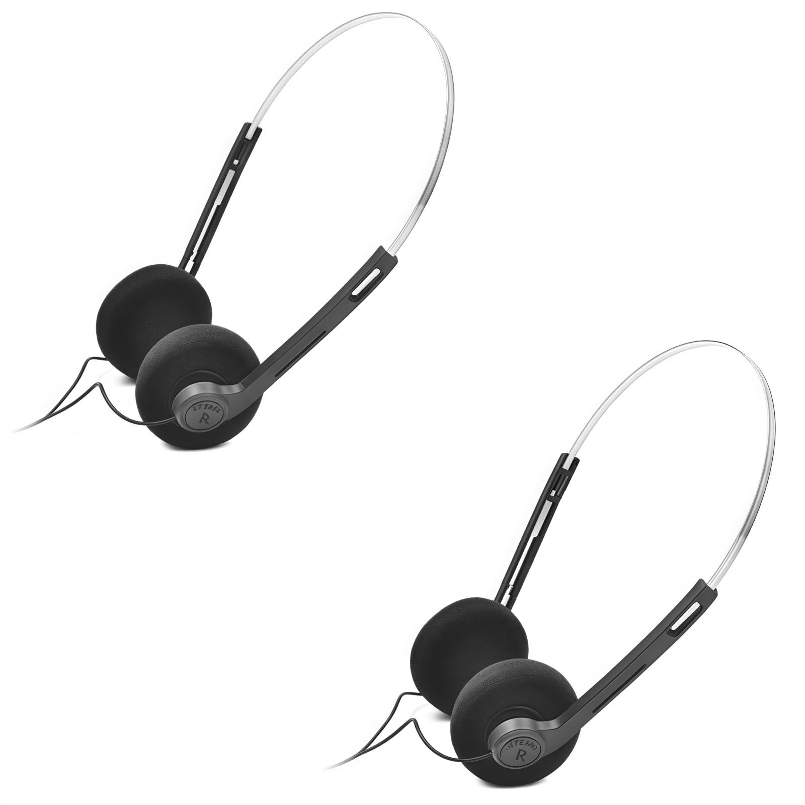 Zhuluck 2Pcs Retro Over-Ear Headphone,Vintage Feelings Underwire Headphone,Hi-Fi Stereo Earphone Headset, for Most Mobile Phones Playback Pevices (