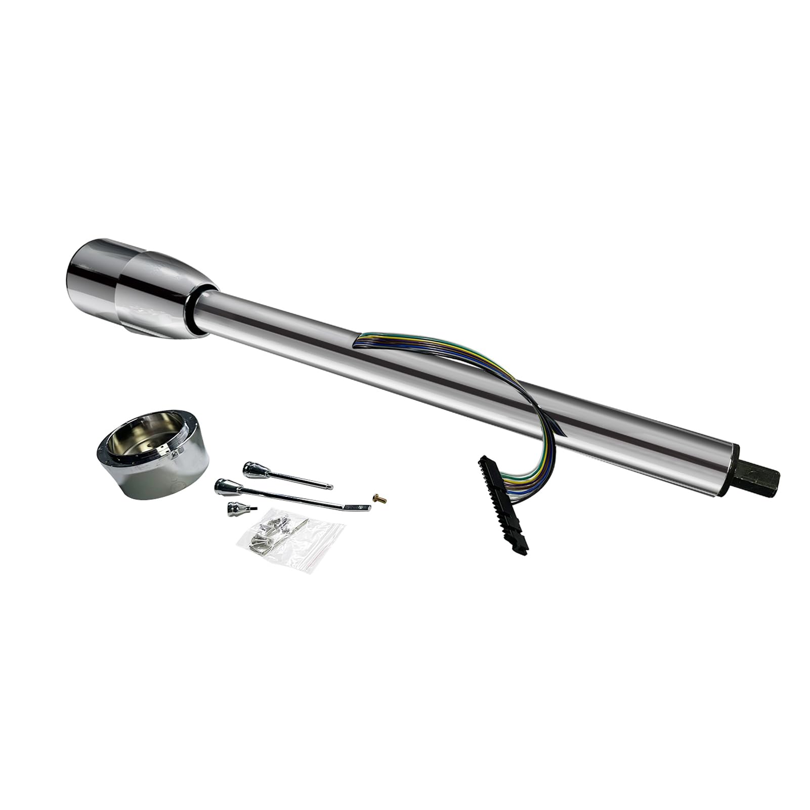 Helix 33" Chrome Steering Column Automatic With Built In Ignition Switch Johnnyl - Foto 10