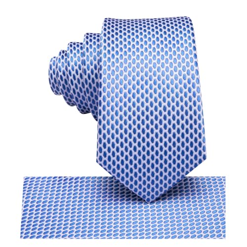 Opiniones y reviews de Corbatas para Niño - los más vendidos. 41 Hi-Tie - Corbata de seda para niños, 8-11, corbata para niños, azul, rojo, verde, conjunto de corbata y bolsillo cuadrado para boda, azul (Blue Geometrics), Regular