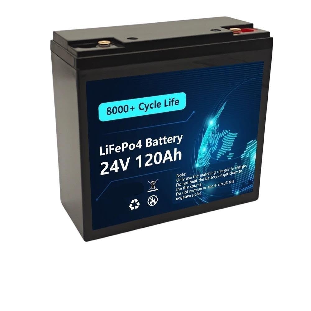Batería LiFePO4 de 24 V y 200 Ah, Grado 8000+, ciclos Profundos