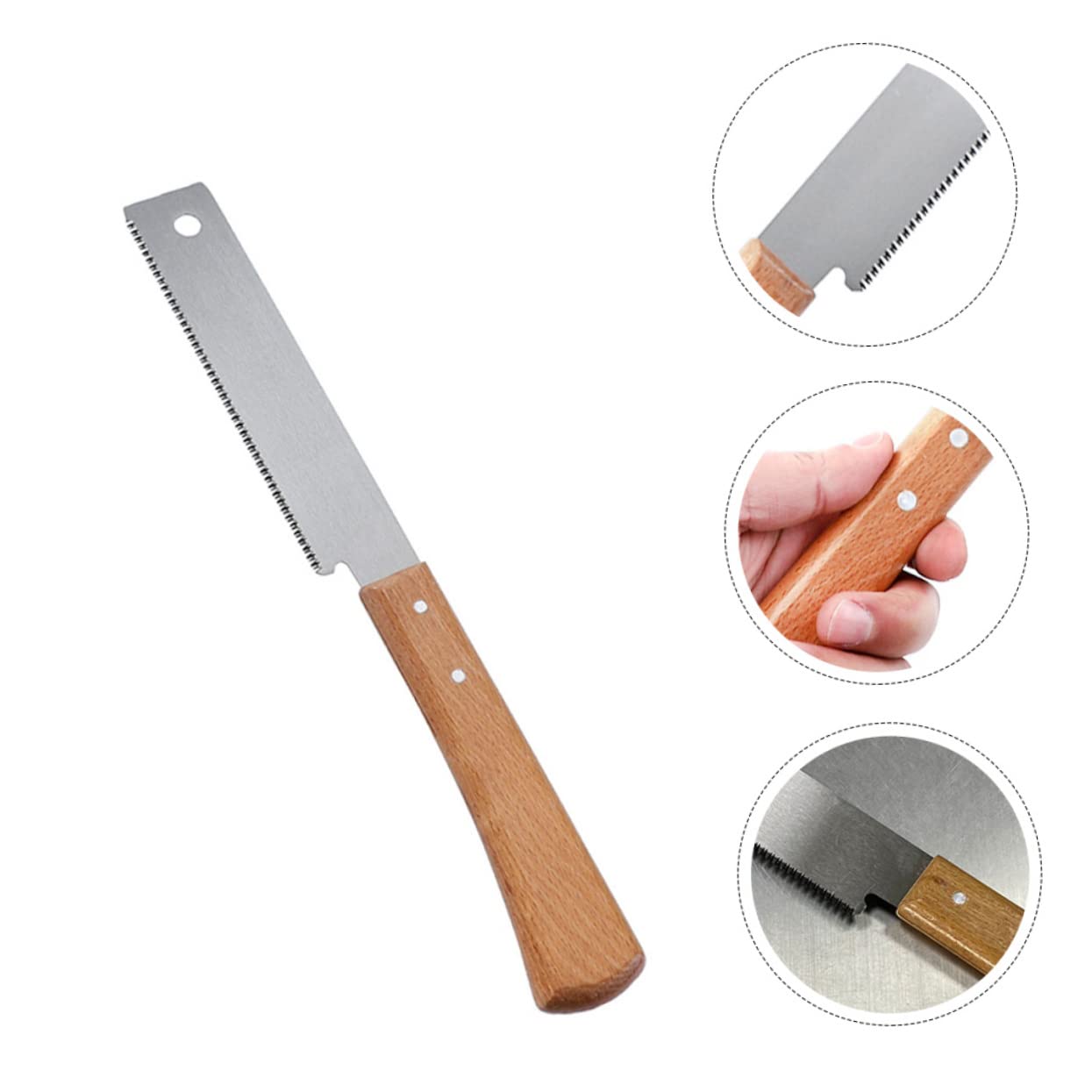 STOBOK 3 feine Zahnsägen einfache Schnittsägen Holzbearbeitung Präzision kleine Griffsägen handkreissäge Holzsägen Sägen mit Holzstiel Silver