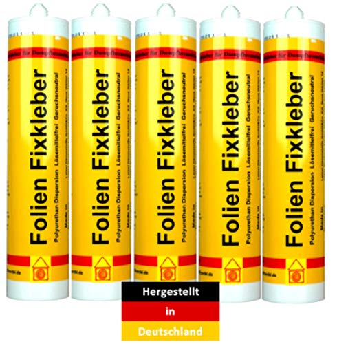 5 Stück Folienkleber - Dampfbremsenkleber, Dichtkleber, Luftdichtungskleber lösemittelfrei Folien Fixkleber Kartusche 300 ml