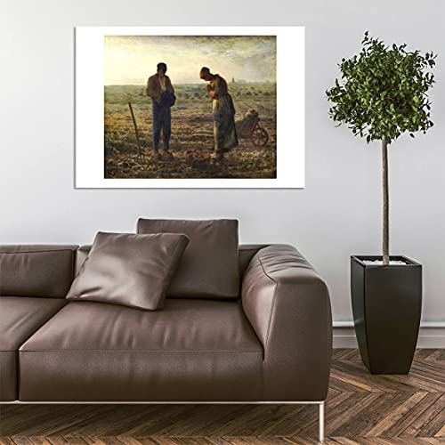 Tableau L'Angelus Millet Extra Large encadré semi-brillant - 5