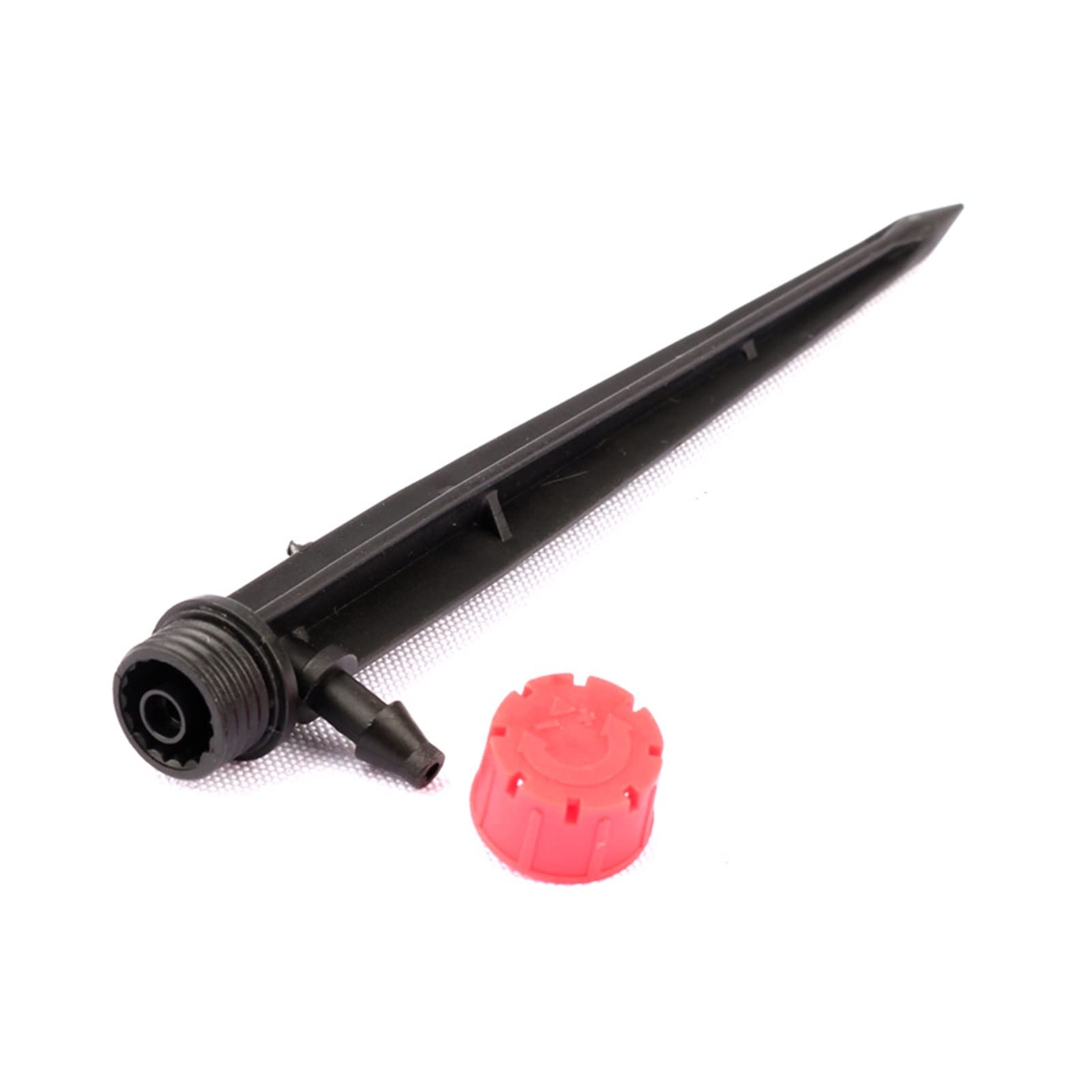 System nawadniania zraszaczy ogrodowych 50/100 sztuk wtykowe zraszacz 360 stopni 8-otworowy regulowany rozpraszanie sprayu czerwony dyszowy system nawadniania dyszu (Color : 100pcs)