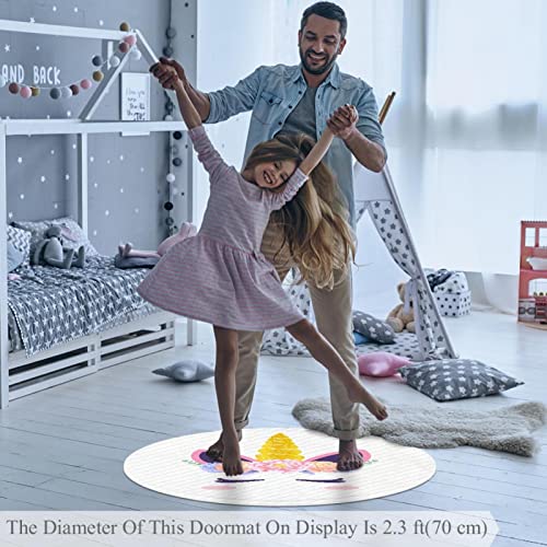 Tapis antidérapant licorne dorée lavable en machine pour chambre - 4