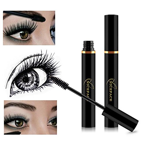 Shemrow, mascara impermeabile nero per occhi, allunga, arriccia e dura a lungo, mascara con fibre 3D