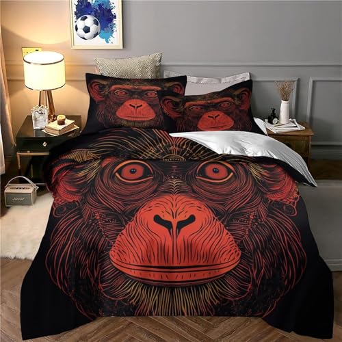 Housse de couette singe 3D pour décorer une chambre d'enfant
