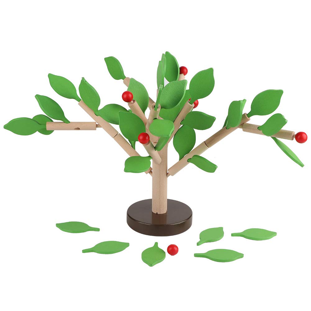 Toy, 3D Assembled Toys Wooden Building Blocks, Puzzle DIY DIY Toy Building Blocks Tree Set for Home Girls Boys DIY(Green Leaf)-picture-32