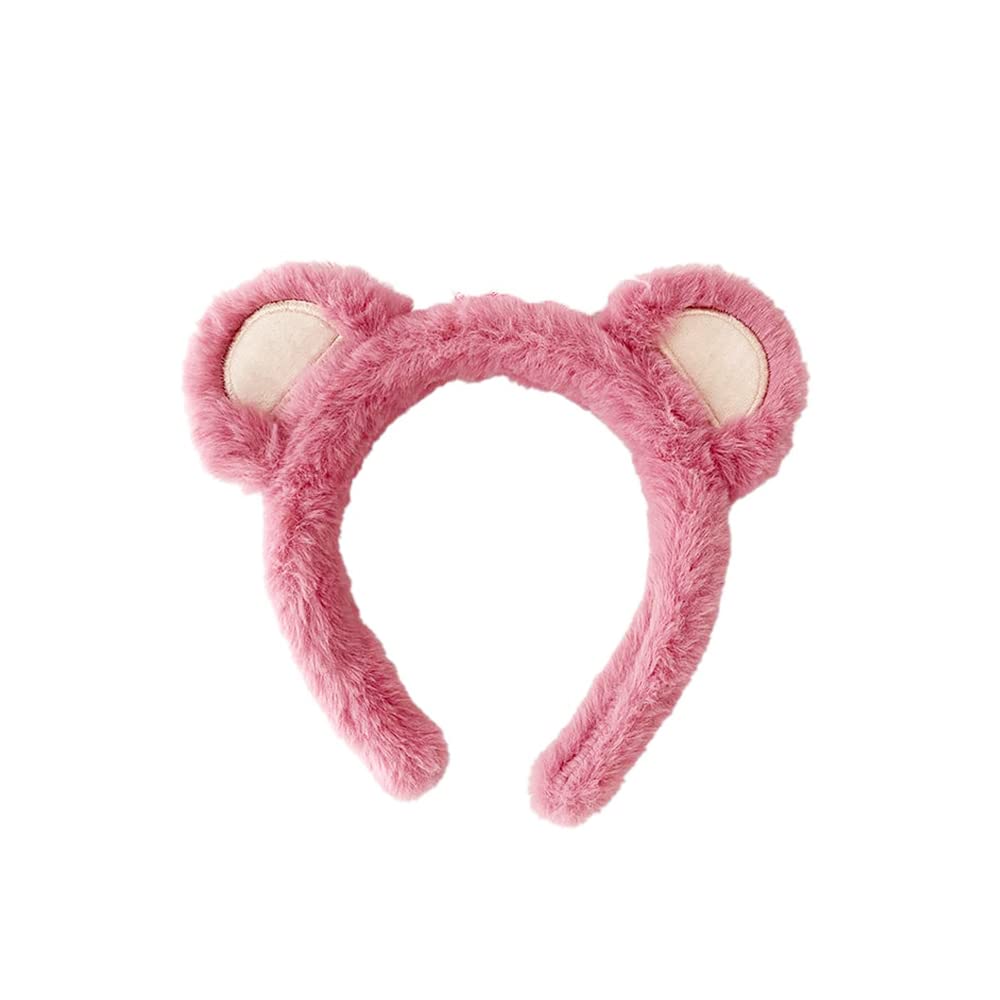 ZHOUMEIWENSP Bear Ears Cute Headband Fluffy Hairband, Animal Head Wear for Party Celebrations Cosplay Dress up Costume Makeup Washing Face Adults