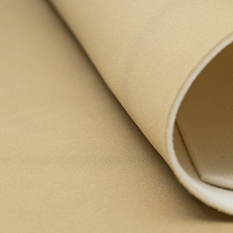 Tissu Ciel De Toit Voiture Velours Beige 150 Cm Large – 3 Mm Épaisseur, Maille Polyamide, Rénovation Intérieur Auto