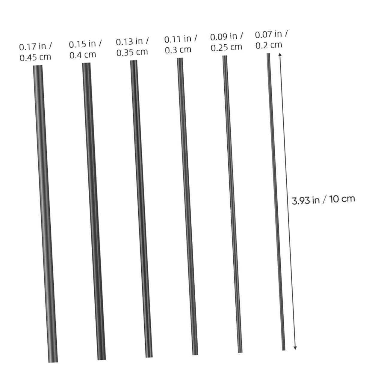 GALPADA 12pcs Carbon Fiber Rod Inserts Fishing Rod Repair Kit for Guide Eyelets Saltwater Freshwater