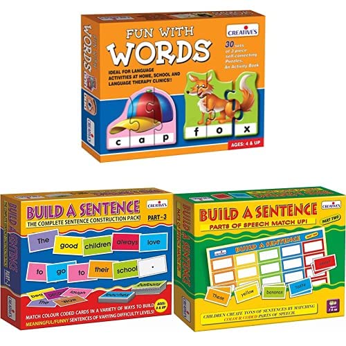 Creative Educational Aids P. Ltd. - CRE0639 Fun with Words Puzzle (Multi-Color, 90 Pieces) & Build A Sentence - 3 (Multi-Color, 60 Pieces) & Build A Sentence - 2 (Multi-Color) (B08GL2NBY7) Amazon Price History, Amazon Price Tracker